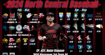 A graphic with Cardinals baseball player, Nolan Shannon, and this season's schedule.