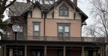 The A.A. Smith house is a three-story colorful Victorian home. It sits on a Naperville neighborhood corner.