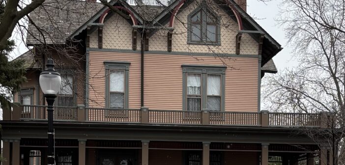 The A.A. Smith house is a three-story colorful Victorian home. It sits on a Naperville neighborhood corner.
