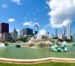 Grant Park fountain where lollapalooza is held